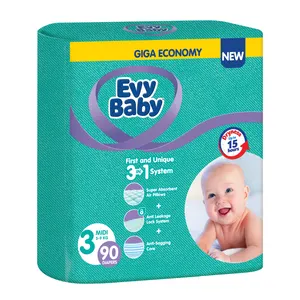 ايفى بيبى، حفاضات أطفال مقاس 3 من 5-9 كجم - 90 قطعة