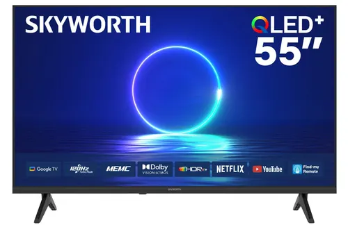 سكاي وورث، تلفزيون 55 بوصة، كيوليد، ذكي، 120 هرتز، أسود