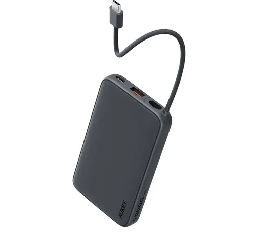 أوكي باور بانك سعة 10000 مللي أمبير مع كابل USB، رمادي، PB-Y53-GY