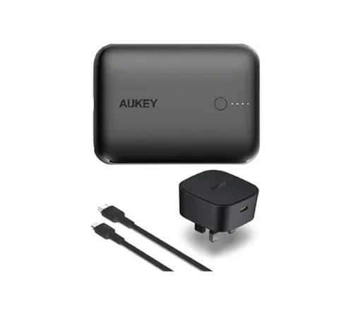 Aukey Wall Charger + Power Bank 10000mAh TK2, Black