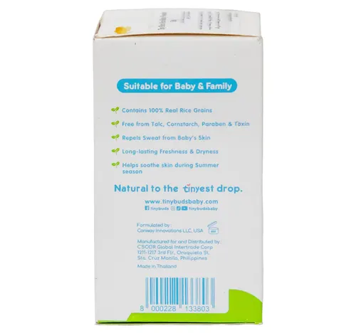 Tiny Buds Talc-Free Rice Baby Powder 50 g