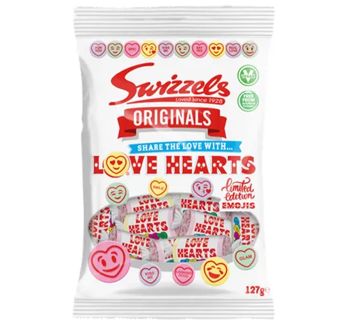 Swizzels Original Love Hearts Candy 127 g