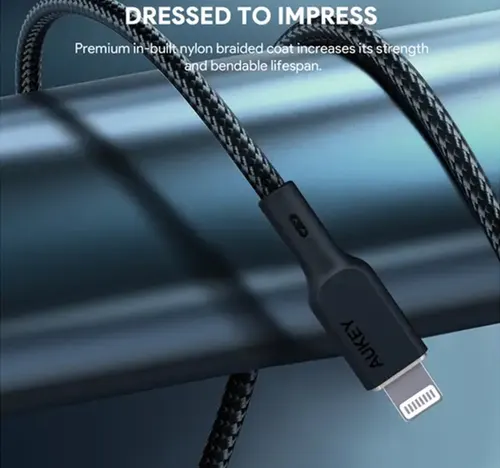 أوكي كابل USB-C إلى لايتنينج 1 متر أسود CB-NCL1-BK