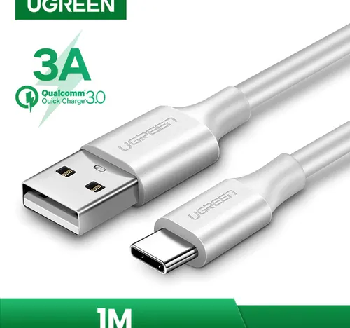يوجرين كابل USB-A إلى USB-C بطول 1 متر أبيض 60121
