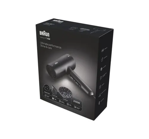 براون مجفف شعر 2100 واط لون أسود كهربائي، HD425SDE