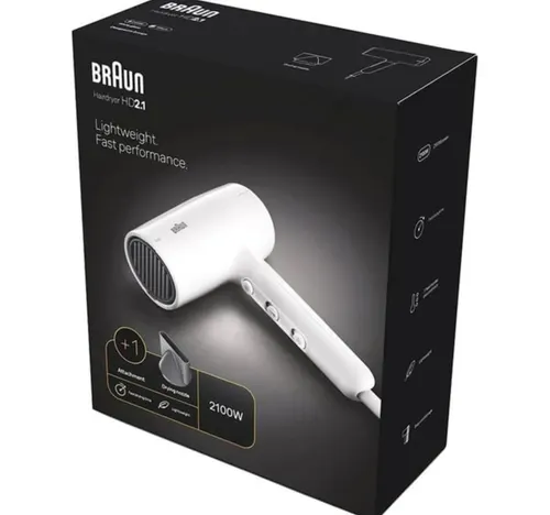 براون مجفف شعر، 2100 واط، أبيض، HD210SDE