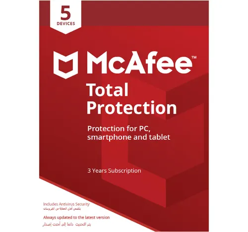 McAfee Total Protection, 5 Devices, 3 Year Subscription