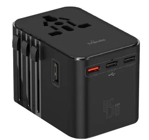 Trands Universal Power Adapter, Black, TR-UAD862