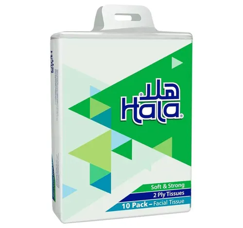 هلا مناديل للبشرة طبقتين 10 × 160 منديل