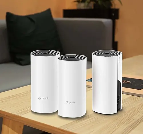 تي بي-لينك ديكو E4 - AC1200 نظام واي فاي منزلي كامل شبكي (عبوة من 3 قطع)