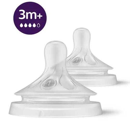 Philips Avent Feeding Teat Natural 3 Months+ 964/02 2 pcs