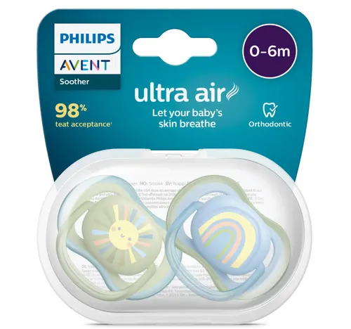Philips Avent Ultra Air Soother From 0-6Months 85/58 2 pcs