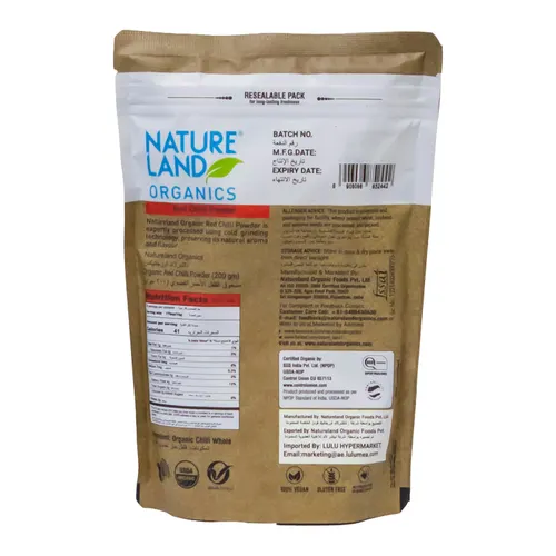 Natureland Organics Red Chilli Powder 200 g