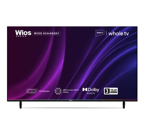 إمبكس WIOS سلسلة ويل تلفزيون ذكي QLED بدقة 4K مقاس 65 بوصة، WIOS65Q