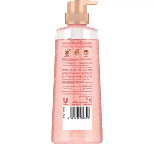 Lux Refreshing Body Wash Sparkling Peach Scent 400 g