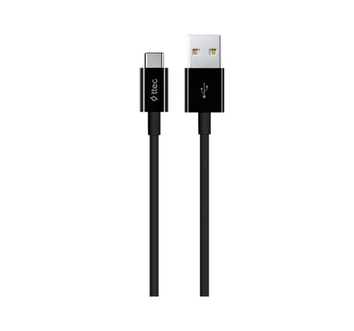 Ttec USB-A to USB-C Data Cable, 1.2m, Black, 2DK12S