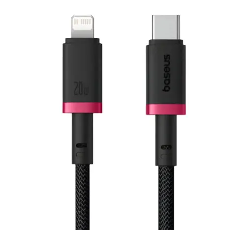 Baseus Dura Series Type-C to Ip Fast Charging Cable, 20W, Grey / Black, P10377800U01-01