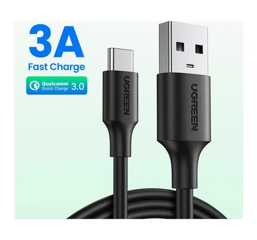 يوجرين كابل شحن ونقل بيانات USB-A إلى USB-C، بطول 1 متر، أسود، 60116