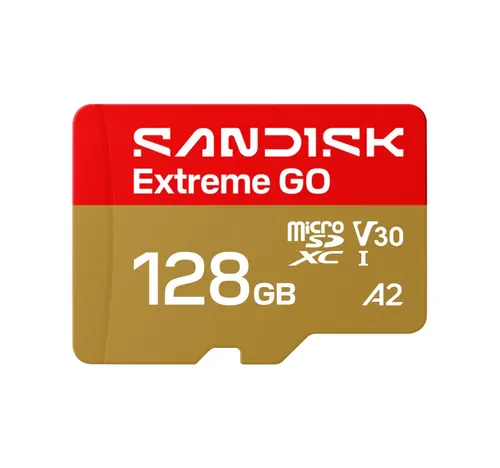 Sandisk Extreme Go 128 GB microSD card, SDSQXGN-128G-GN6MN