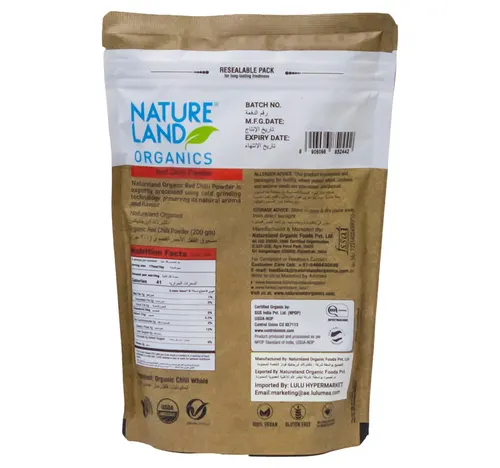 Natureland Organics Red Chilli Powder 200 g