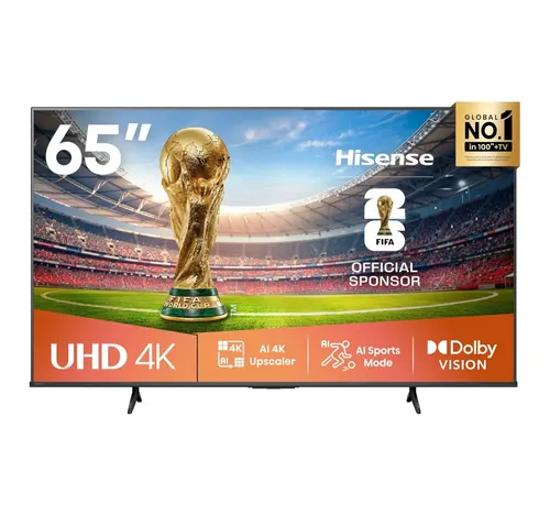 Hisense A6Q 65 inches 4K Smart LED TV (2025), Black, 65A6Q