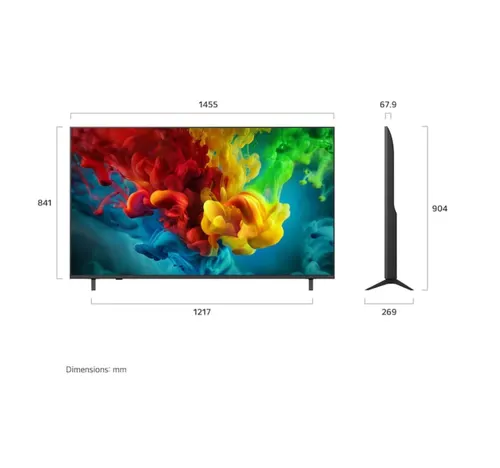LG 65 inch QNED evo AI QNED84 Mini LED 4K Smart TV 2026