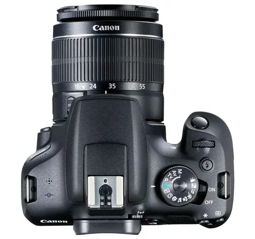 كانون كاميرا EOS 2000D رقمية ذات عدسة أحادية عاكسة بدقة 24.1 ميجابكسل مع عدسة تكبير EF-S 18-55 مم DC، أسود