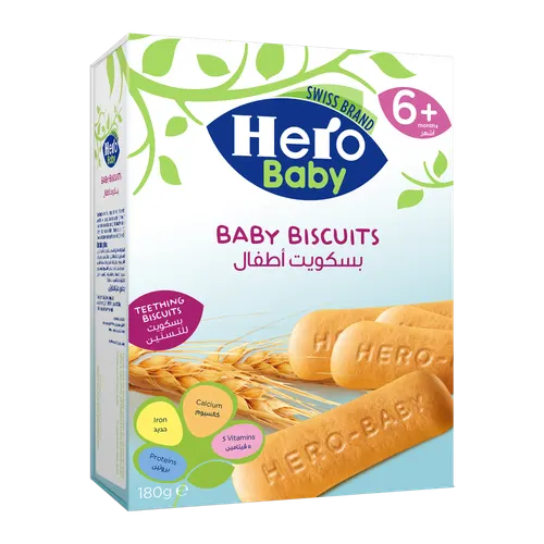 هيرو بيبي بسكويت تسنين للاطفال 180 جم