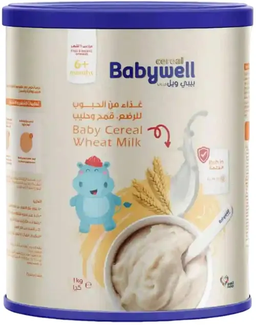 حبوب الأطفال "بيبيويل" بالقمح والحليب - 1000 غرام