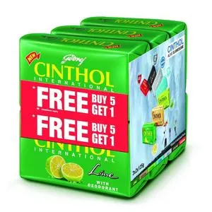 Cinthol Lime Soap 5+1 Free 6x125g