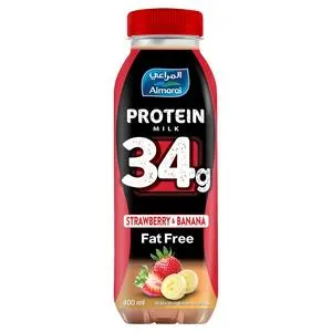 Almarai Protein Milk Strawberry Banana 400Ml