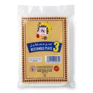 Plastinet Plastic Plate Rectangular 3Inch 50Pcs