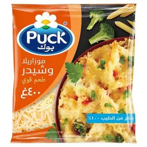 Puck Mozzarella & Cheddar Cheese 400g