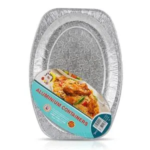 Plastinet Aluminum Tray Oval Medium #850 3Pcs