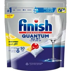 Finish Automatic Dishwasher Quantum Lemon Tablets 50pcs