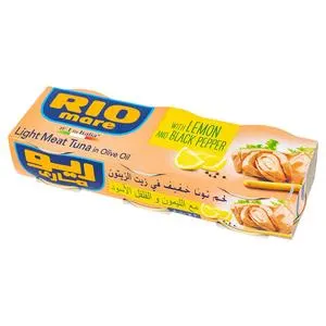 Riomare Light Meat Tuna with Lemon & Black Pepper in Olive Oil 3x65g