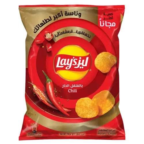 ليز بطاطس شبس بالفلفل الحار-80 غرام