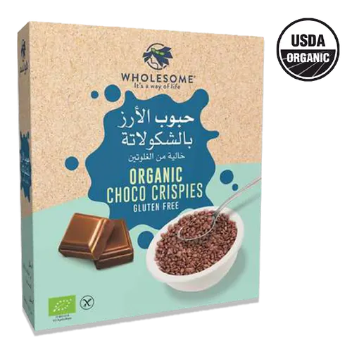 هولسوم رقائق حبوب عضوية كريسبي بالشوكولاتة-300 غرام