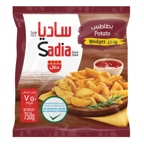 ساديا بطاطس ويدجز مقلية كبيرة-750 غرام