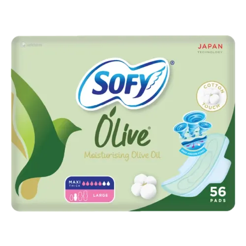 سوفي فوط صحية كبيرة بزيت زيتون-56 حبات