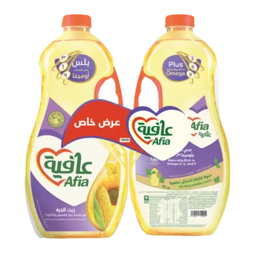 عافية زيت ذرة بلس-2X1.5 لتر