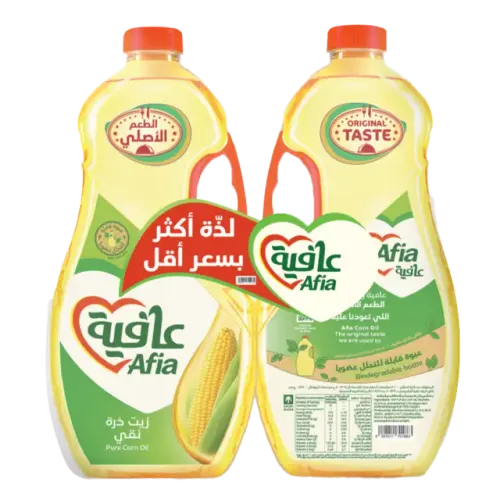عافية زيت الذرة عرض خاص-2×1.5 لتر
