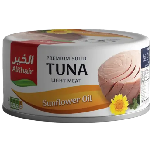 الخير تونا متماسكة في زيت دوار الشمس-95 غرام