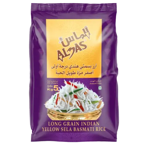 الماس أرز بسمتي هندي اصفر حبة طويل-5 كيلو