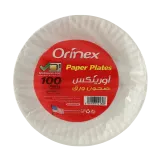 أورينكس طبق ورق مستدير-100 حبة