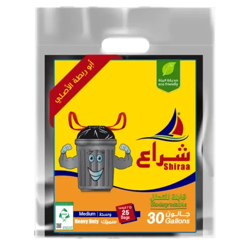 شراع أكياس نفاية متوسطة 30 جالون-25 كيس