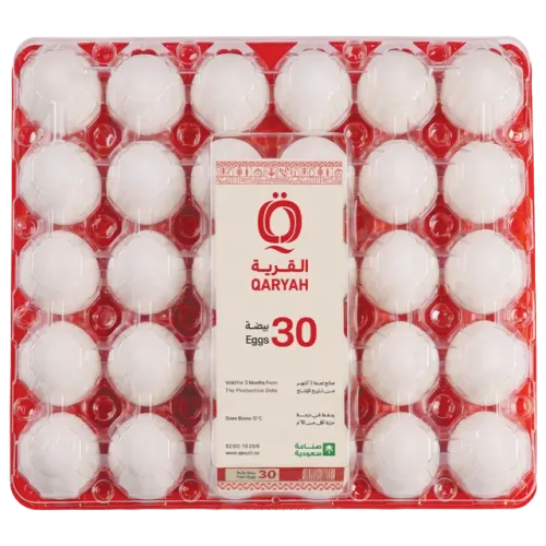 قرية بيض أبيض كبير-30 حبة