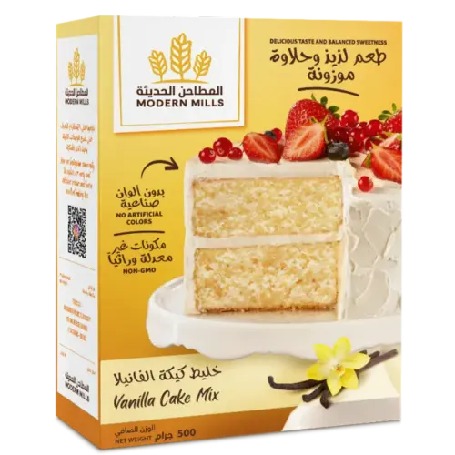 المطاحن الحديثة خليط كيك بالفانيليا-500 غرام