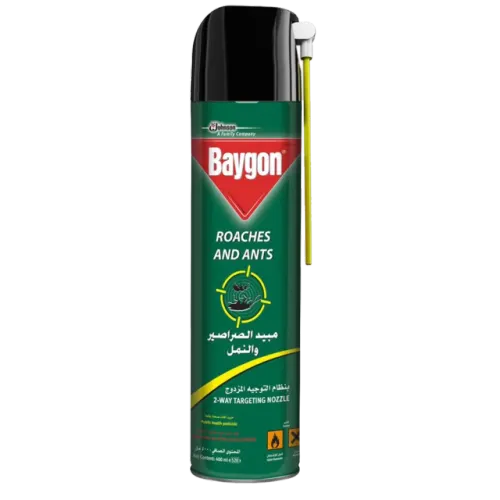 بيجون بخاخ مبيد وقاتل الصراصير والنمل والحشرات بنظام التوجيه المزدوج-400 Ml