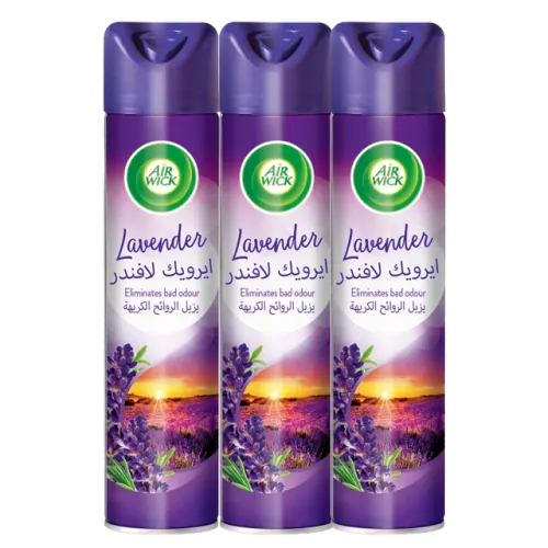 إير ويك بخاخ معطر برائحة اللافندر-300مل 2+1 مجانا